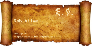 Rab Vilma névjegykártya